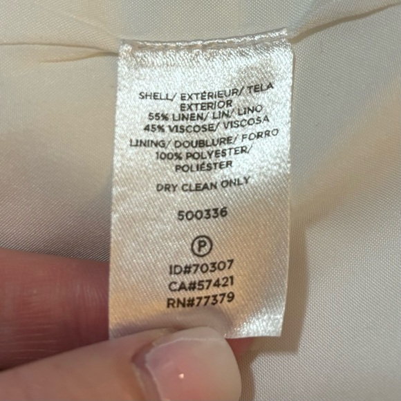 Ann Taylor Factory Women's Size 8 White Collared 3/4 Length Sleeve Blazer Jacket - Picture 8 of 8